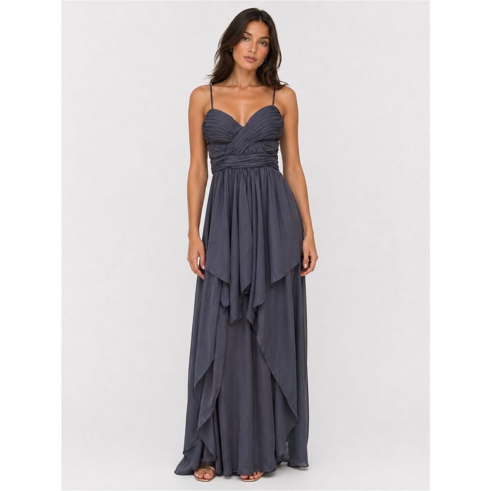 Arden B Black High Low Long Chiffon Dress. Size XS. EUC! Formal Prom Wedding